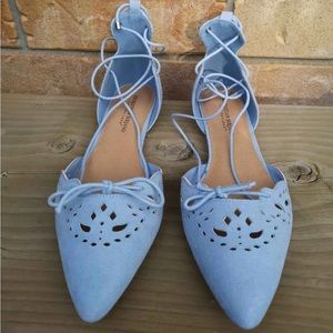 Christian Siriano Blue Gladiator Flats